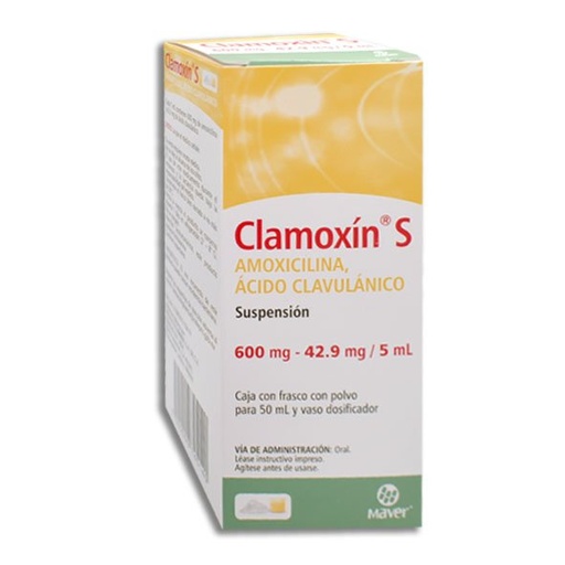 [ACIDO CLAVULANICO,AMOXICILINA] CLAMOXIN S 600/42.9MG SUSPENSION 50ML (GI)
