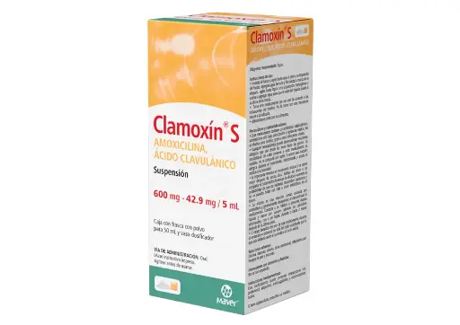 [ACIDO CLAVULANICO,AMOXICILINA] CLAMOXIN S 600/42.9MG SUSPENSION 50ML (GI)