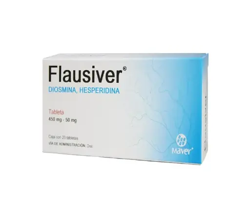 [DIOSMINA,HESPERIDINA] FLAUSIVER 450/50MG TABLETAS CON 20 (GI)