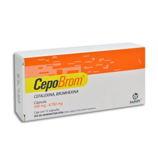 [BROMHEXINA,CEFALEXINA] CEPOBROM 500/8.782MG CAPSULAS C/12 (GI)