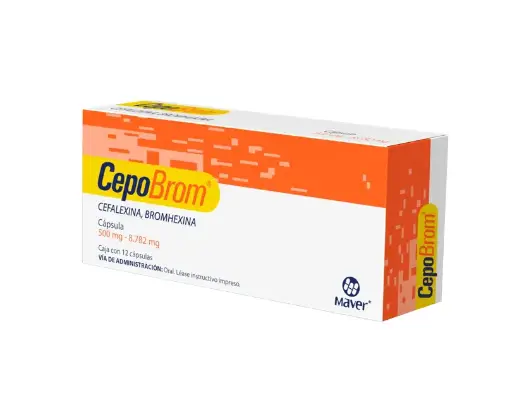 [BROMHEXINA,CEFALEXINA] CEPOBROM 500/8.782MG CAPSULAS CON 12 (GI)