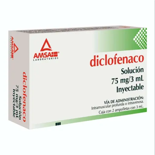 [DICLOFENACO] DICLOFENACO AMSA 75MG/3ML AMPOLLETA CON 2 (GI)