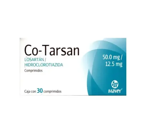 [HIDROCLOROTIAZIDA,LOSARTAN] CO-TARSAN 50/12.5MG COMPRIMIDOS CON 30 (GI)