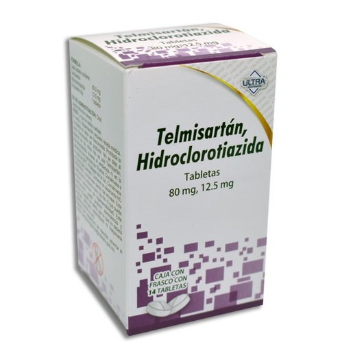 [HIDROCLOROTIAZIDA,TELMISARTAN] TELMI/HIDROCLO ULTRA 80/12.5MG TABLETAS C/14 (GI)
