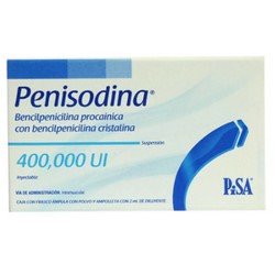 [BENCILPENICILINA PROCAINICA,BENCILPENICILINA CRISTALINA] PENISODINA 400,000UI INYECTABLE C/1 (GI)