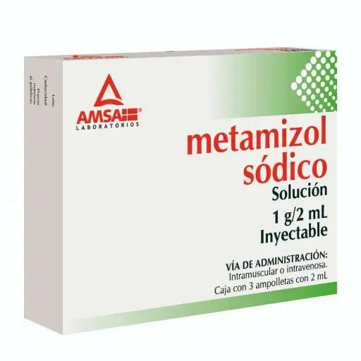 [METAMIZOL SODICO] METAMIZOL SODICO AMSA 1G/2ML INYECTABLE CON 3 (GI)