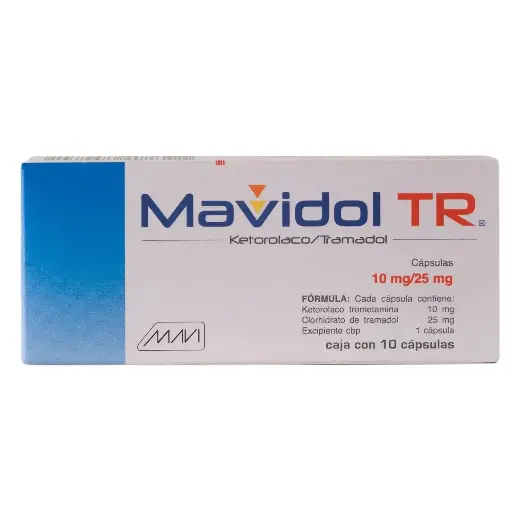 [TRAMADOL,KETOROLACO] MAVIDOL TR 10/25MG CAPSULAS CON 10 (GI)