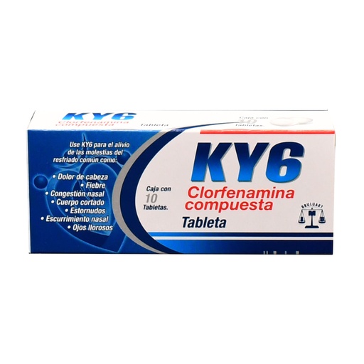 [PARACETAMOL,CLORFENAMINA,FENILEFRINA,CAFEINA] KY6 TABLETAS CON 10 (GI)