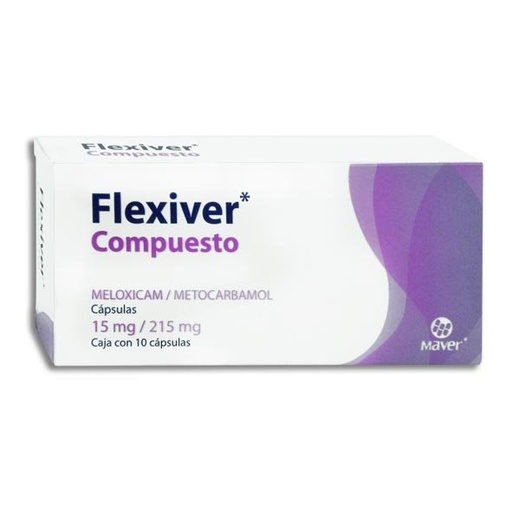 [METOCARBAMOL,MELOXICAM] FLEXIVER COMP 15/215MG CAPSULAS C/10 (GI)