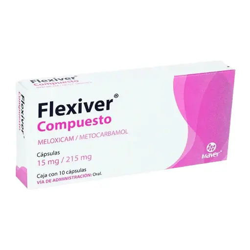 [METOCARBAMOL,MELOXICAM] FLEXIVER COMP 15/215MG CAPSULAS CON 10 (GI)