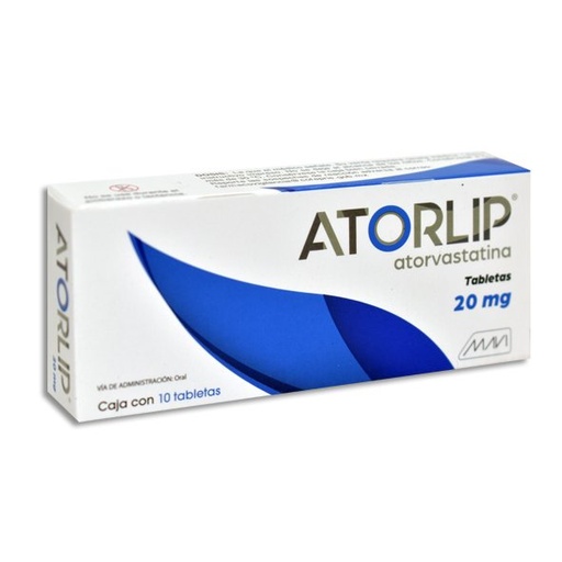 [ATORVASTATINA] ATORLIP 20MG TABLETAS C/10 (GI)