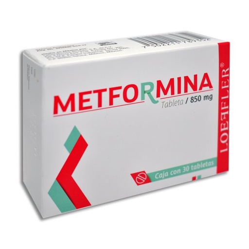 [METFORMINA] METFORMINA LOEFFLER 850MG TABLETAS C/30 (GI)