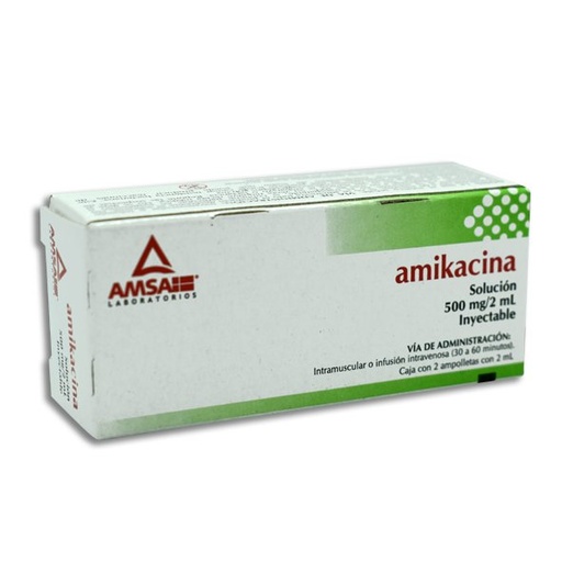 [AMIKACINA] AMIKACINA AMSA 500MG/2ML INYECTABLE C/2 (GI)