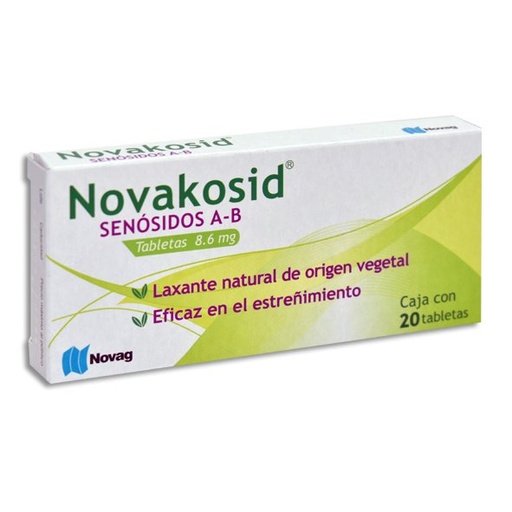 [SENOSIDOS A , B] NOVAKOSID 8.6MG TABLETAS C/20 (GI)