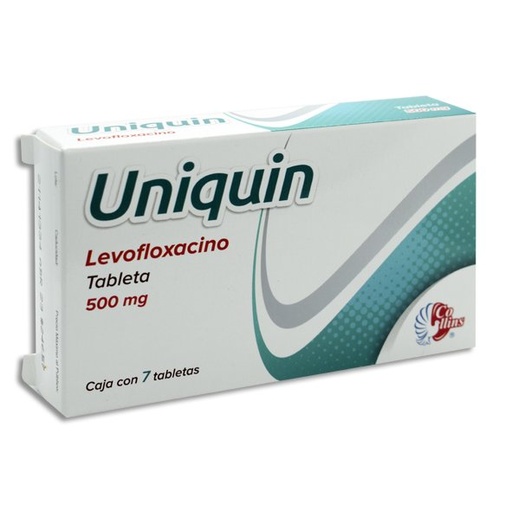 [LEVOFLOXACINO] UNIQUIN 500MG TABLETAS C/7 (GI)