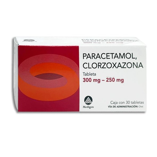 [PARACETAMOL,CLORZOXAZONA] PARACETAMOL/CLORZOXAZONA MAVER TABLETAS CON 30 (GI)