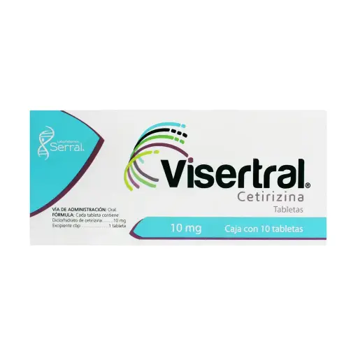 [CETIRIZINA] VISERTRAL 10MG TABLETAS CON 10 (GI)