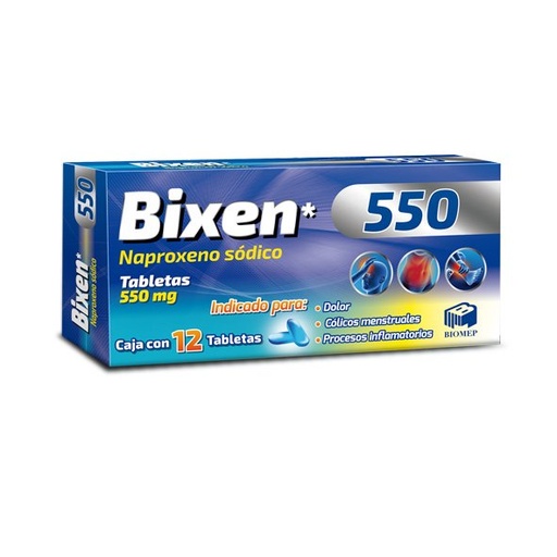 [NAPROXENO] BIXEN 550MG TABLETAS C/12 (GI)