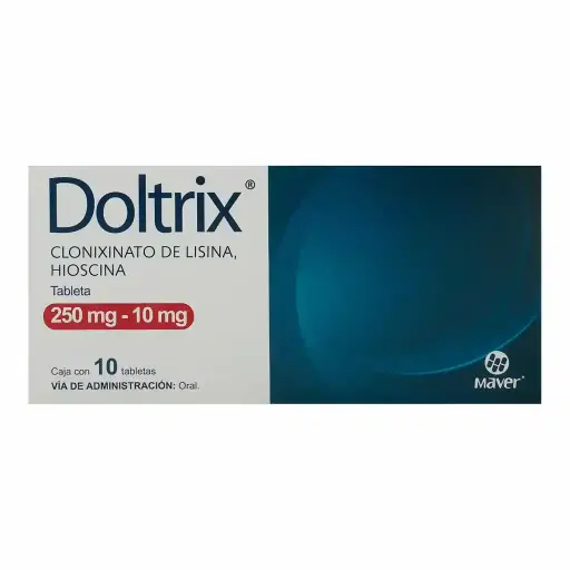[CLONIXINATO DE LISINA,BUTILHIOSCINA] DOLTRIX 250/10MG TABLETAS CON 10 (GI)