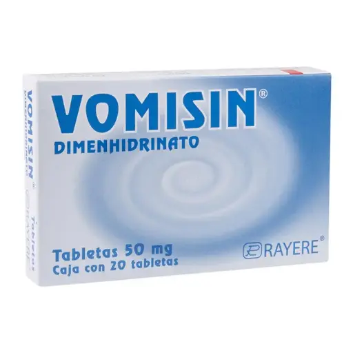 [DIMENHIDRINATO] VOMISIN 50MG TABLETAS CON 20 (GI)