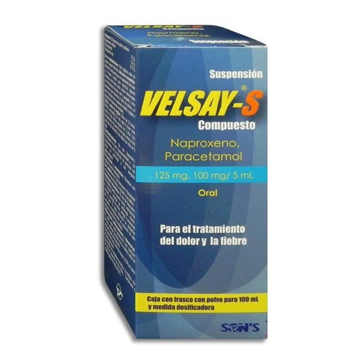 [PARACETAMOL,NAPROXENO] VELSAY-S 100/125MG SUSPENSION 100ML (GI)