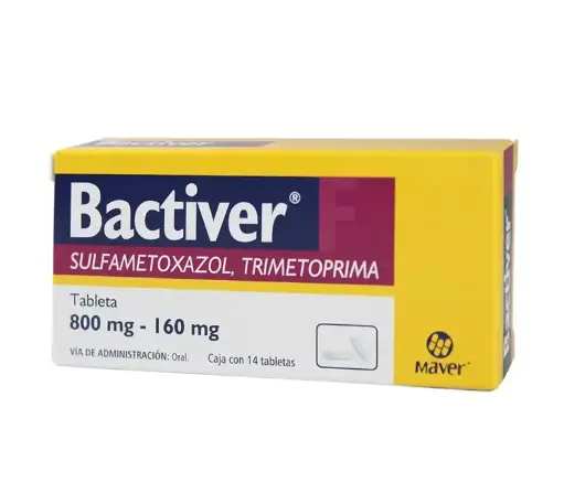 [SULFAMETOXAZOL,TRIMETOPRIMA] BACTIVER F 160/800MG TABLETAS CON 14 (GI)