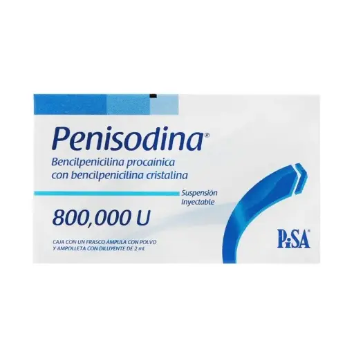 [BENCILPENICILINA PROCAINICA,BENCILPENICILINA CRISTALINA] PENISODINA 800 000UI INYECTABLE CON 1 (GI)