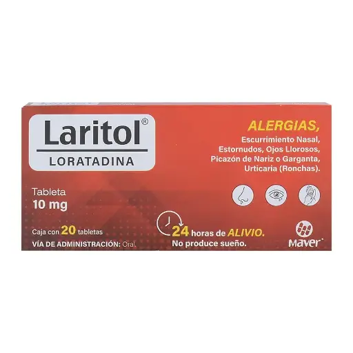 [LORATADINA] LARITOL 10MG TABLETAS CON 20 (GI)