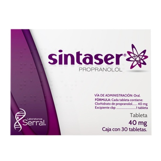 [PROPRANOLOL] SINTASER 40MG TABLETAS C/30 (GI)