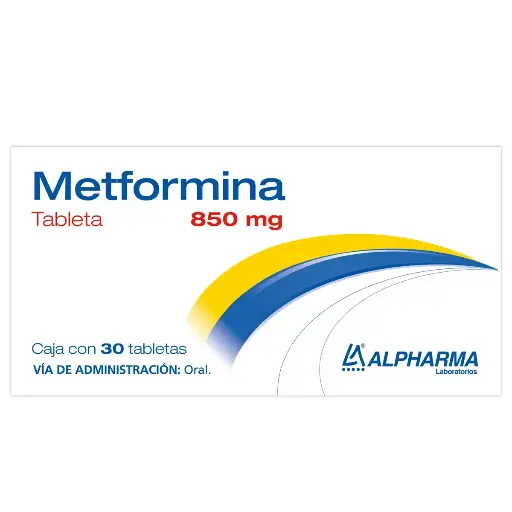 [METFORMINA] METFORMINA ALPHARMA 850MG TABLETAS CON 30 (GI)