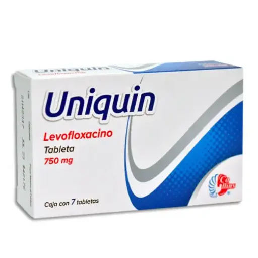 [LEVOFLOXACINO] UNIQUIN 750MG TABLETAS CON 7 (GI)