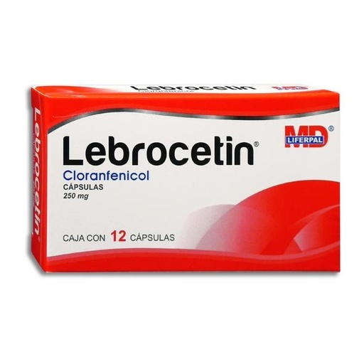 [CLORANFENICOL] LEBROCETIN 250MG CAPSULAS C/12 (GI)