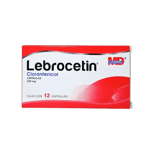 [CLORANFENICOL] LEBROCETIN 250MG CAPSULAS CON 12 (GI)