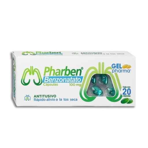 [BENZONATATO] PHARBEN 100MG CAPSULAS C/20 (GI)