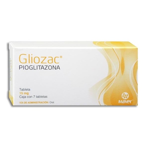 [PIOGLITAZONA] GLIOZAC 15MG TABLETAS C/7 (GI)