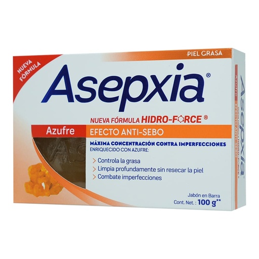 [PRODUCTOS PARA EL CUIDADO DE LA PIEL] JABON ASEPXIA AZUFRE 100G