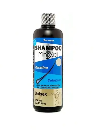 [PRODUCTOS PARA EL CUIDADO PERSONAL] SHAMPOO MINOXIDIL UNISEX CON KERATINA Y COLAGENO 950ML