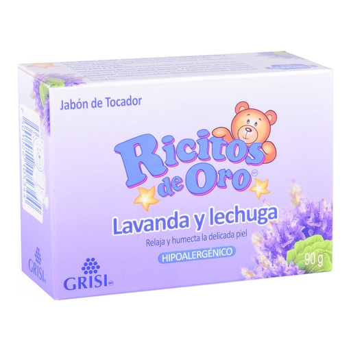 [PRODUCTOS PARA EL CUIDADO PERSONAL] JABON RICITOS DE ORO LAVANDA Y LECHUGA 90G