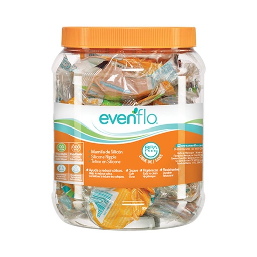 [PRODUCTOS PARA BEBÉS] MAMILA EVFLO 3-12M F-MEDIO EST SIL CON 1