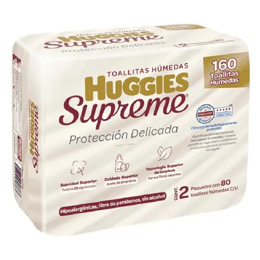 [PRODUCTOS PARA BEBÉS] TOALLAS HUMEDAS HUGGIES SUPREME 2PACK