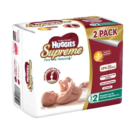 [PRODUCTOS PARA BEBÉS] TOALLAS HUMEDAS HUGGIES SUPREME 2PACK