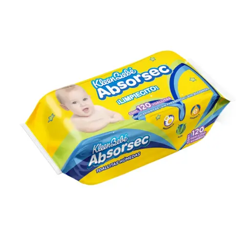 [PRODUCTOS PARA BEBÉS] TOALLAS HUMEDAS KLEENBEBE ABSORSEC CON 120