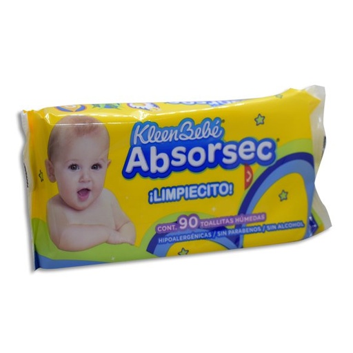 [PRODUCTOS PARA BEBÉS] TOALLAS HUMEDAS KLEENBEBE ABSORSEC CON 90