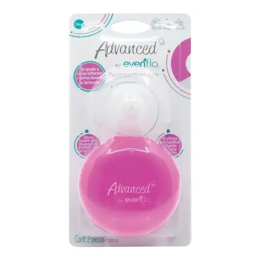 [PRODUCTOS PARA BEBÉS] PEZONERA EVENFLO ADVANCE 2PZAS+ESTUCHE
