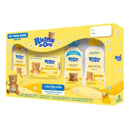 [PRODUCTOS PARA BEBÉS] KIT GRISI RICITOS DE ORO MANZ PAQ CON 4