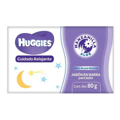 [PRODUCTOS PARA BEBÉS] JABON HUGGIES RELAJANTE EN BARRA 80 G