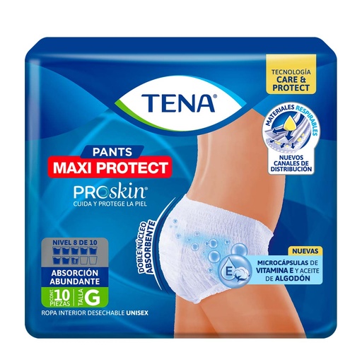 [PAÑALES] CALZON TENA PANTS MAXI PROTECT GRANDE CON 10