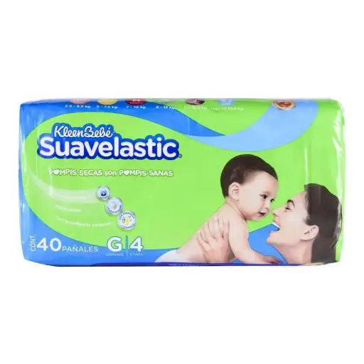 [PAÑALES] PAÑAL KLEENBEBE SUAVELASTIC MAX 4 GRANDE CON 40