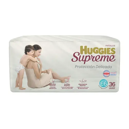 [PAÑALES] PAÑAL HUGGIES SUPREME 6 UNISEX CON 36