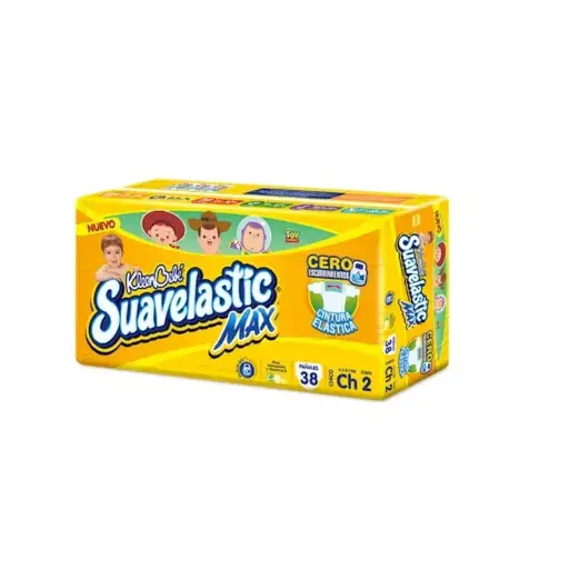 [PAÑALES] PAÑAL KLEENBEBE SUAVELASTIC MAX 2 CHICO CON 38